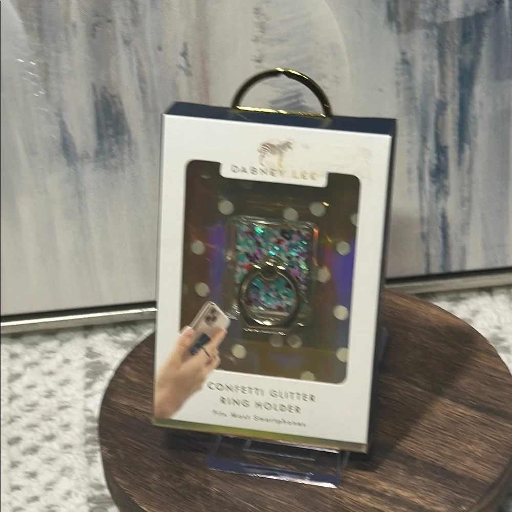 Dabney Lee Confetti Glitter Ring Phone Holder Fits Most Phones Wash & Reuse Kick